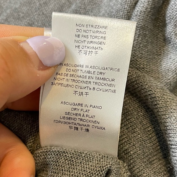 Pietro Brunelli Maternity Gray Asymmetrical Pullover Poncho Like Sweater Size M - Picture 10 of 12